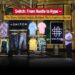 Display of Snitch clothing on Shark Tank India, showcasing co-ords, denims, shirts, and founder Siddharth Dungarwal presenting the brand.